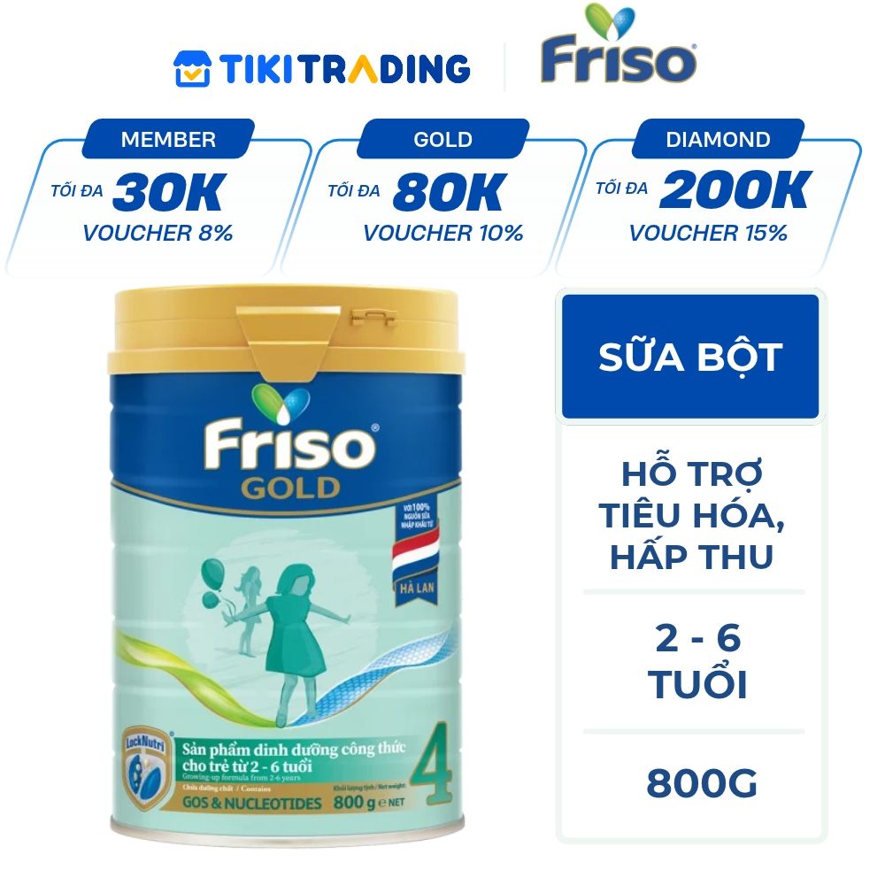 Sữa Bột Friso Gold 4 800850g Dành Cho Trẻ Từ 2 - 6 Tuổi