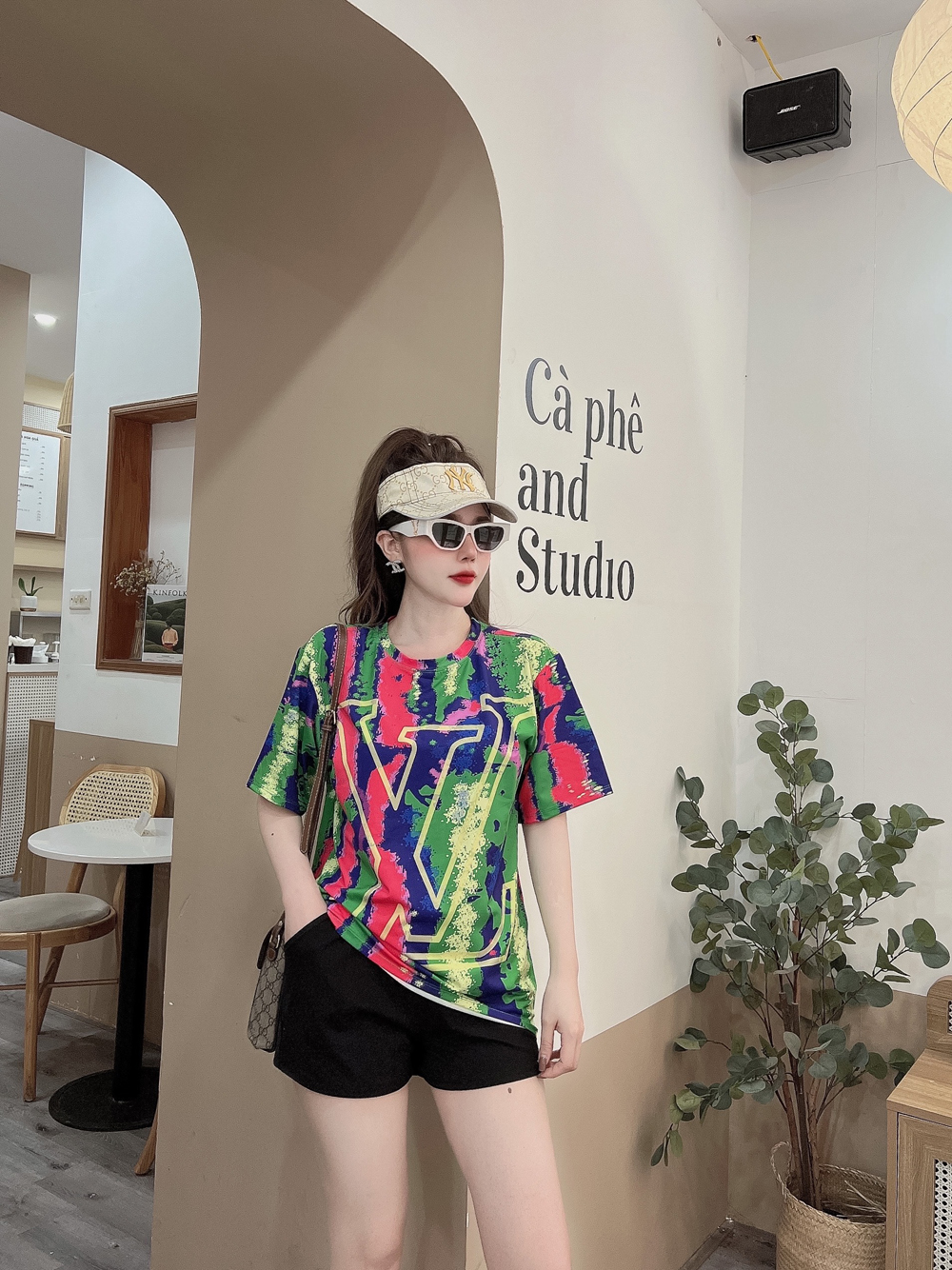 Đồ bộ thun đùi mặc nhà họa tiết in 3D MS040