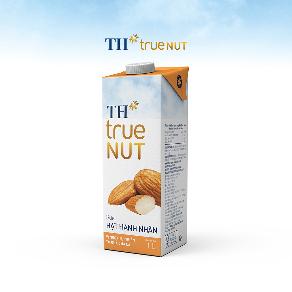 Thùng 12 hộp sữa hạt hạnh nhân TH true NUT 1 L (1 L x 12)