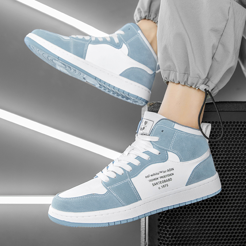 Giày Thể Thao Nam GEMI - Giày Sneaker Màu Xám - Xanh, Giày Thể Thao Form Ôm Chân, Thoải Mái - G5381