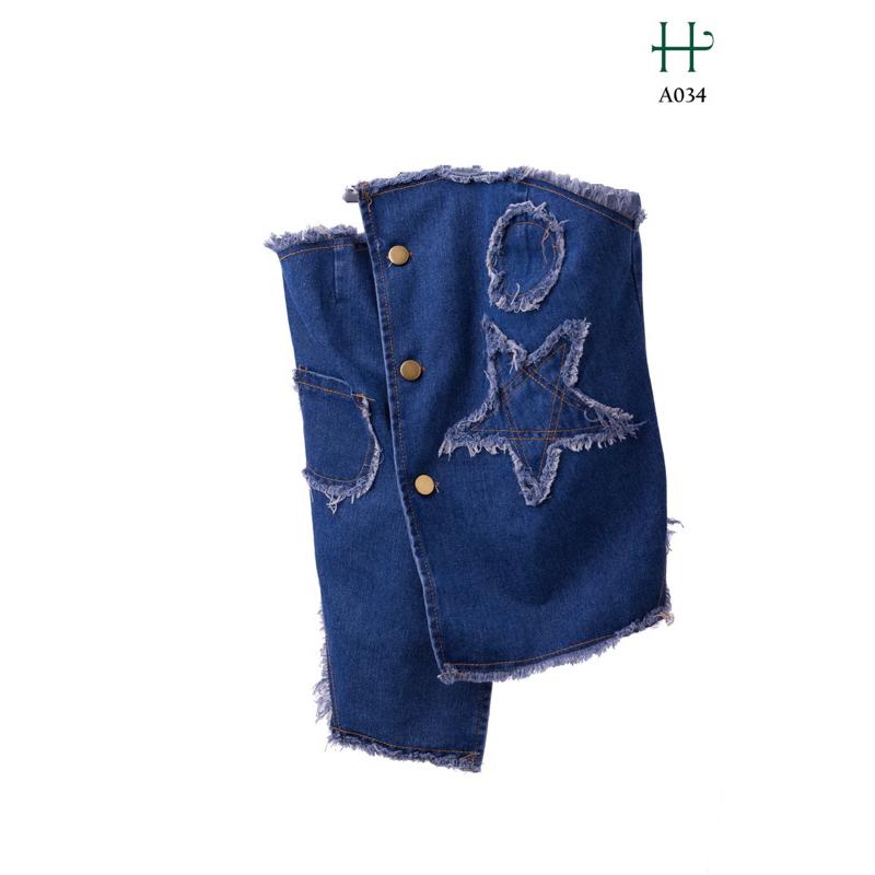 Áo Jeans cộc tay Hàn Quốc-A34