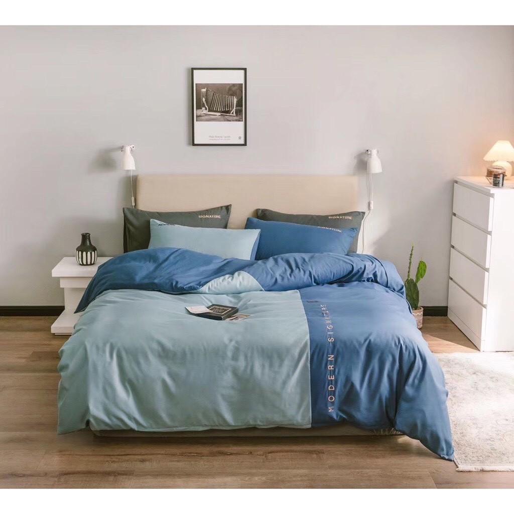 Bộ chăn ga Cotton Tici pha màu M2T bedding chăn ga Hàn Quốc đủ màu đủ size miễn phí bo chun