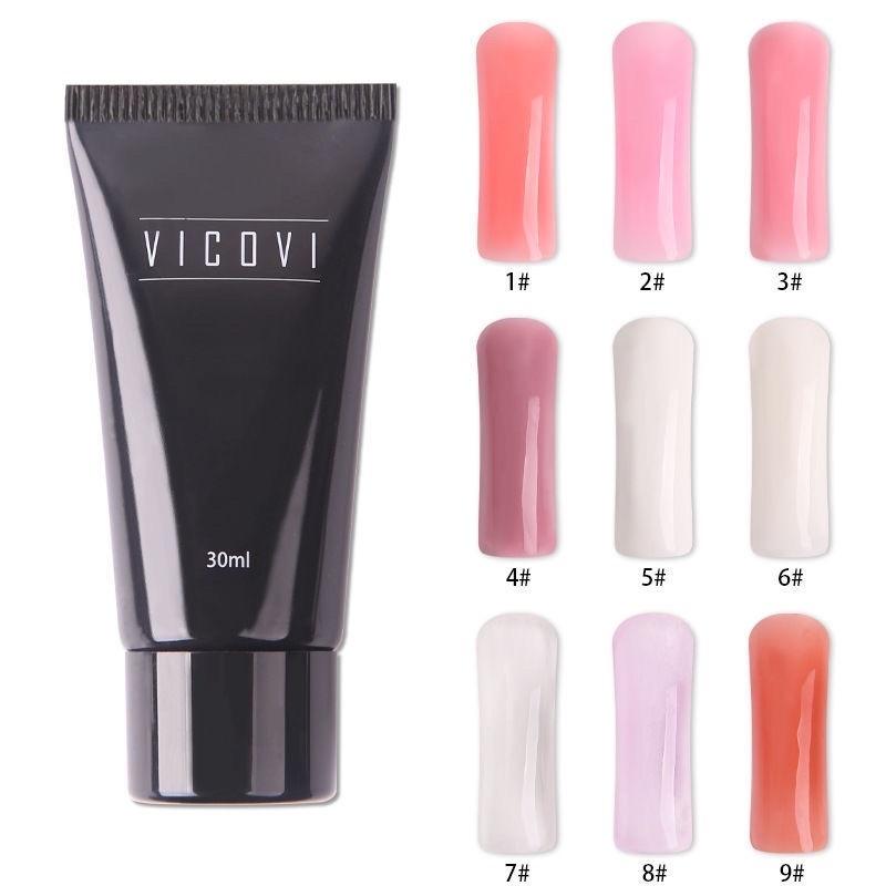 Gel gôm vinimay, huaxi, vicovi, đắp móng đủ màu 30 ml, Móng gel gum làm móng úp