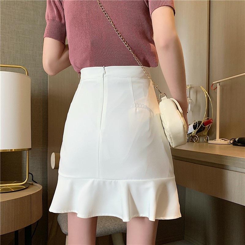 Chân Váy Nữ Dáng Chữ A Dây Rút Viền Bèo