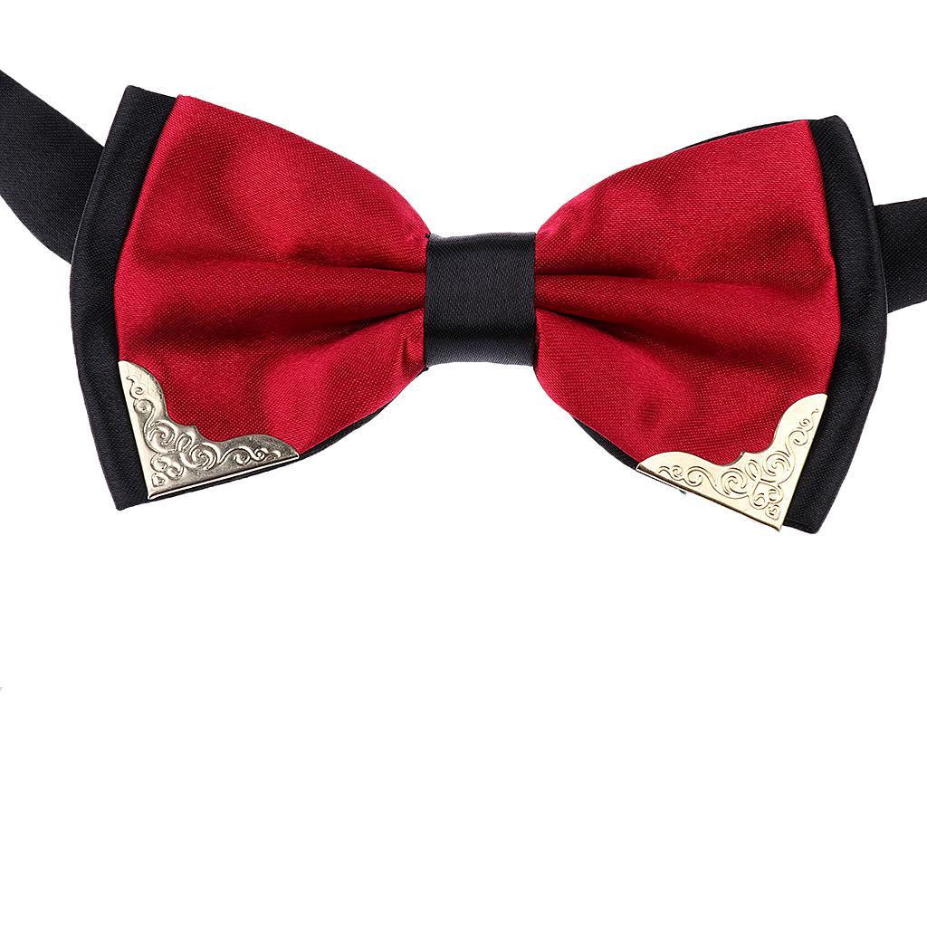 Men's Formal Tuxedo Bowtie Pre-tied Neckties with Adjustable Strap