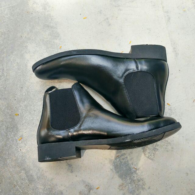 Giày Nam Cao Cổ Da Bò Chelsea Boots