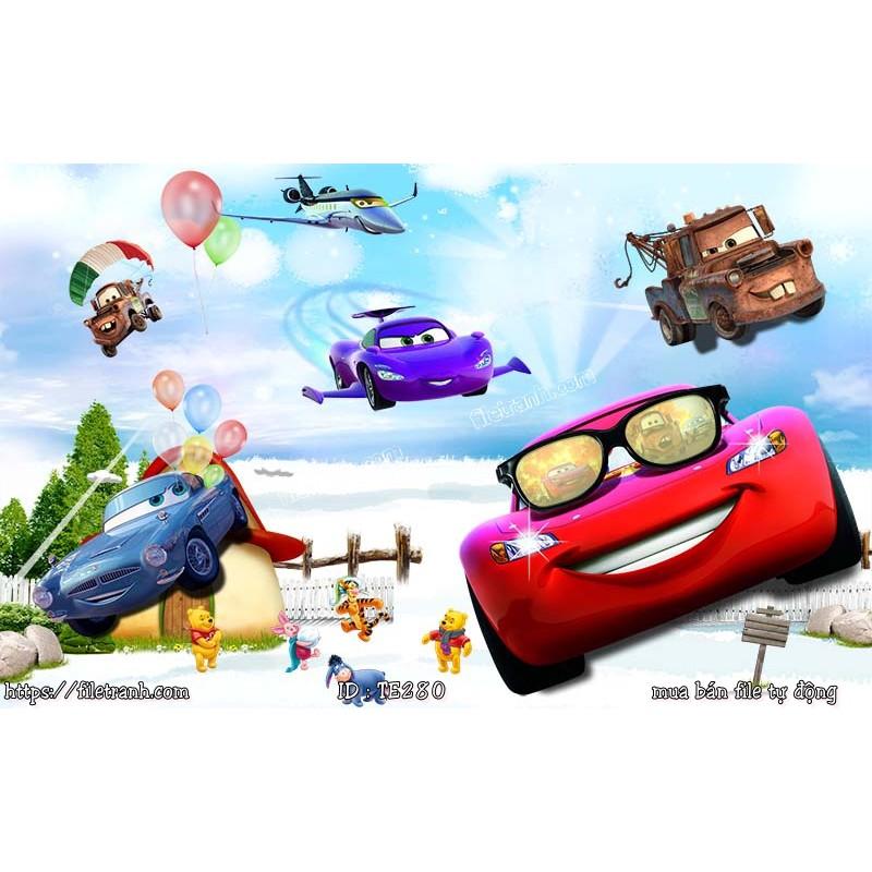 Tranh dán tường Tranh trẻ em 3D sinh động, Tranh dán tường 3d hiện đại trang trí phòng em bé