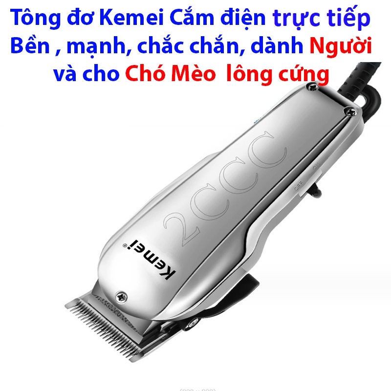 Tông đơ Kemei KM-809A cắt tóc người chuyên nghiệp , Tông đơ cắt lông Chó Mèo, Tông đơ gia đình