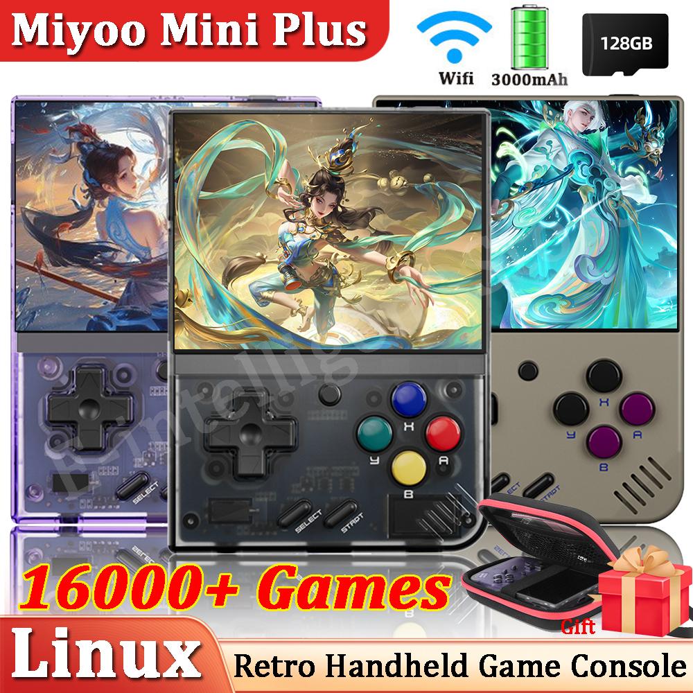 Máy chơi game cầm tay MIYOO Mini Plus Retro Màn hình IPS 3,5 inch Hệ thống Linux 16000 Trò chơi Máy chơi game di động Quà tặng cho trẻ em Màu sắc: 64G Trắng 8000 Trò chơi