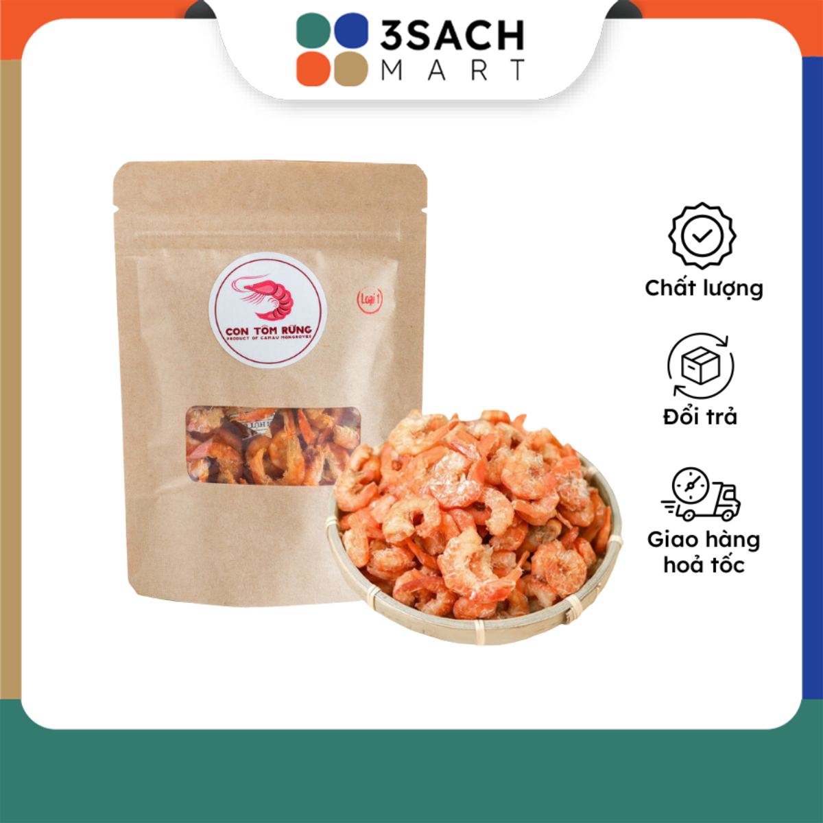 Đặc Sản Cà Mau - Tôm Khô Loại 1 Ctr - OCOP 3 sao