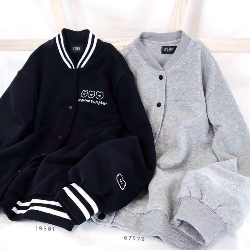 Áo khoác cadigan nam nữ mẫu áo màu đen hình 3 gấu sumisu shop