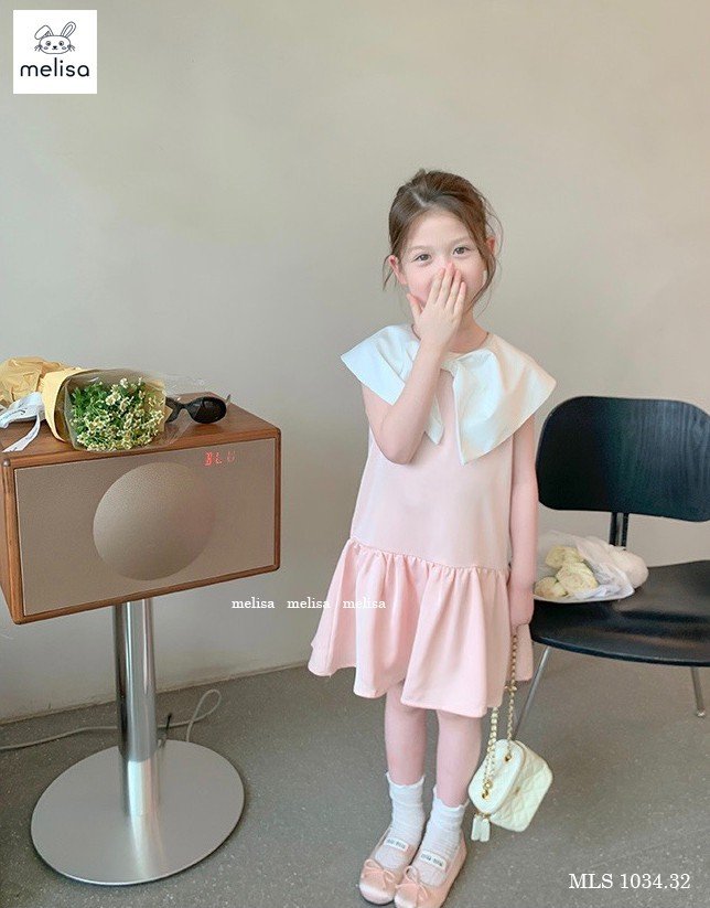 Đầm váy babydoll mùa hè cho bé gái phong cách Hàn Quốc từ 12-35kg chất lụa mềm mịn mát