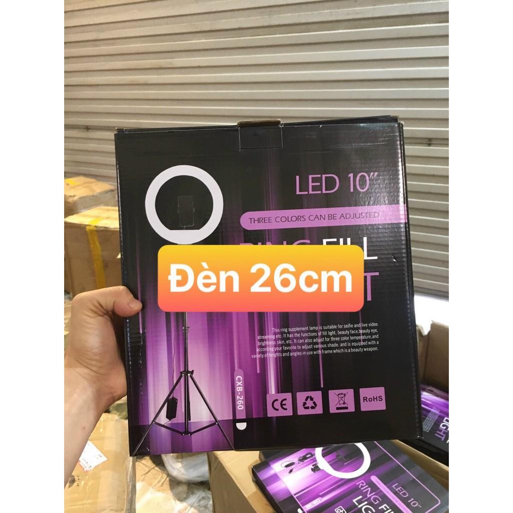 Đèn livestream size 26 30 kèm chân 2m 3 chế độ sáng 10 nấc sáng chuyên dùng cho livestream, chụp ảnh, selfi