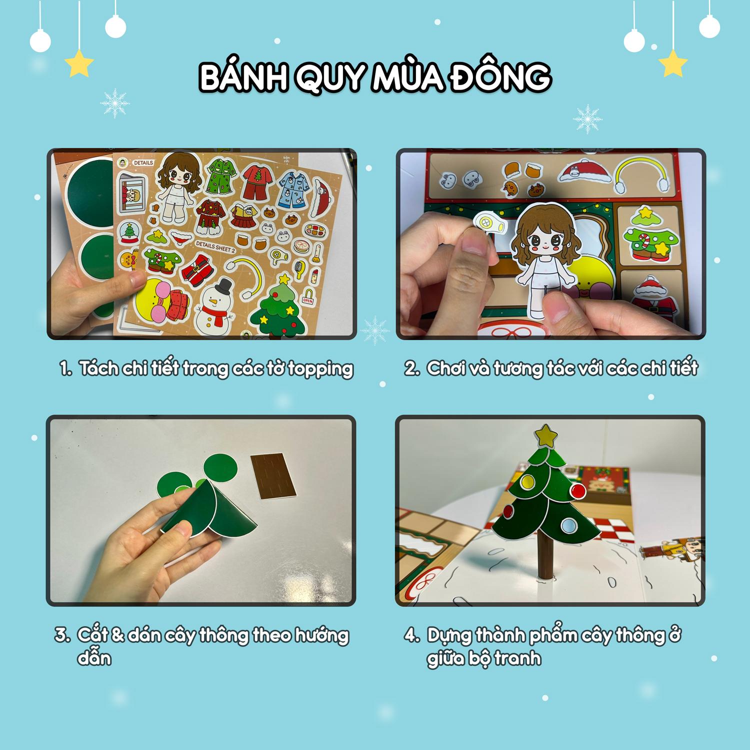 Bộ Tranh Tương Tác Cô Tiên Xanh - Bánh Quy Mùa Đông