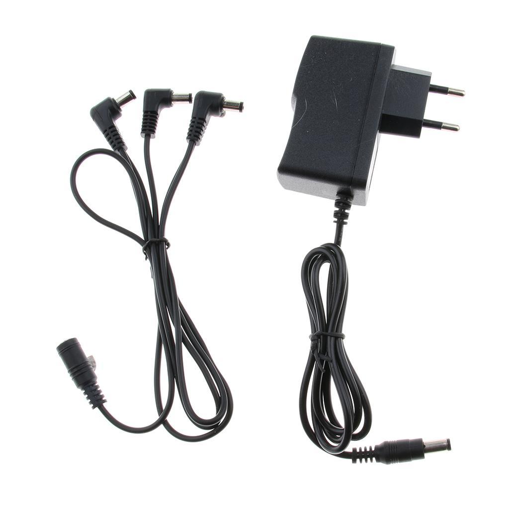 EU Standard Guitar Effector Power Supply Adapter Charger Cable Parts