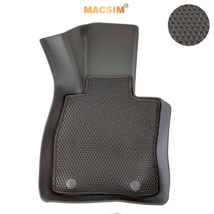 Thảm ô tô sd3 2 lớp dạng lưới lục giác Mazda 2 màu đen - bề mặt cao su siêu sạch - Macsim