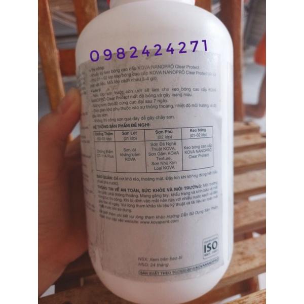 Phủ bóng,chống thấm, chống bám bụi cao cấp NANO Clear Protect cho tất cả loại sơn Lon 1kg