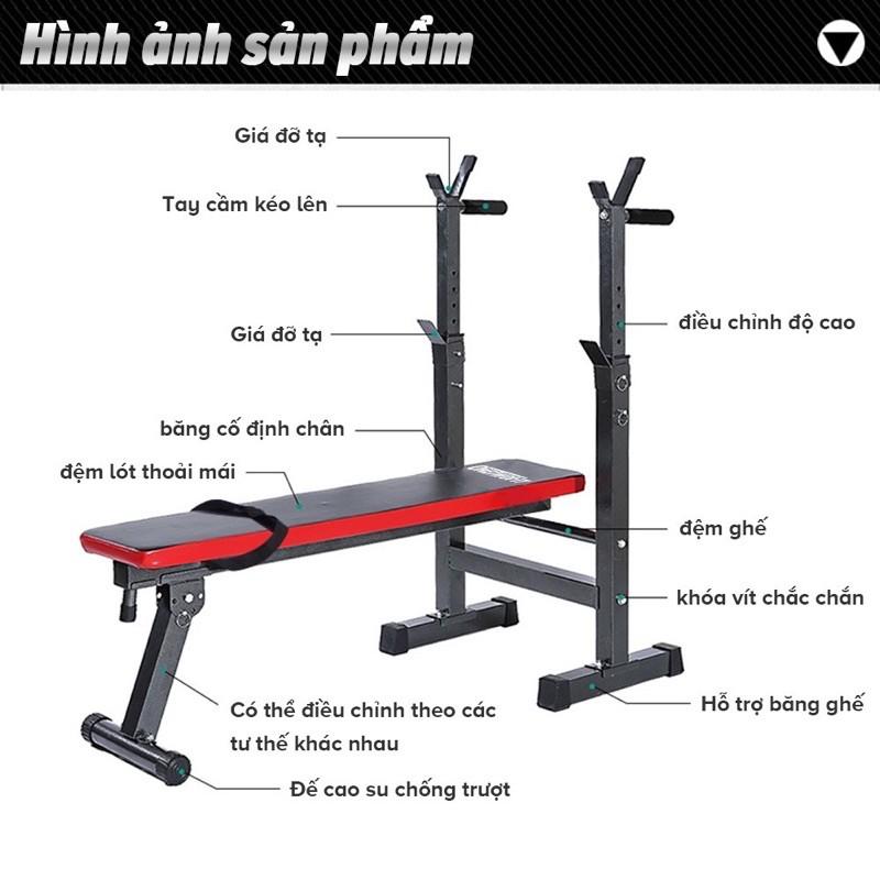 Máy tập gym đa năng/ Ghế tập gym tại nhà hàng nhập/ Ghế nằm vớt tạ có thể gập gọn