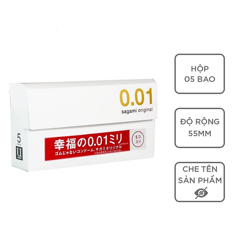 Bao Cao Su 001 Nhật Bản Sagami Original 0.01mm - Hàng Chính Hãng 100% - Che Tên Sản Phẩm