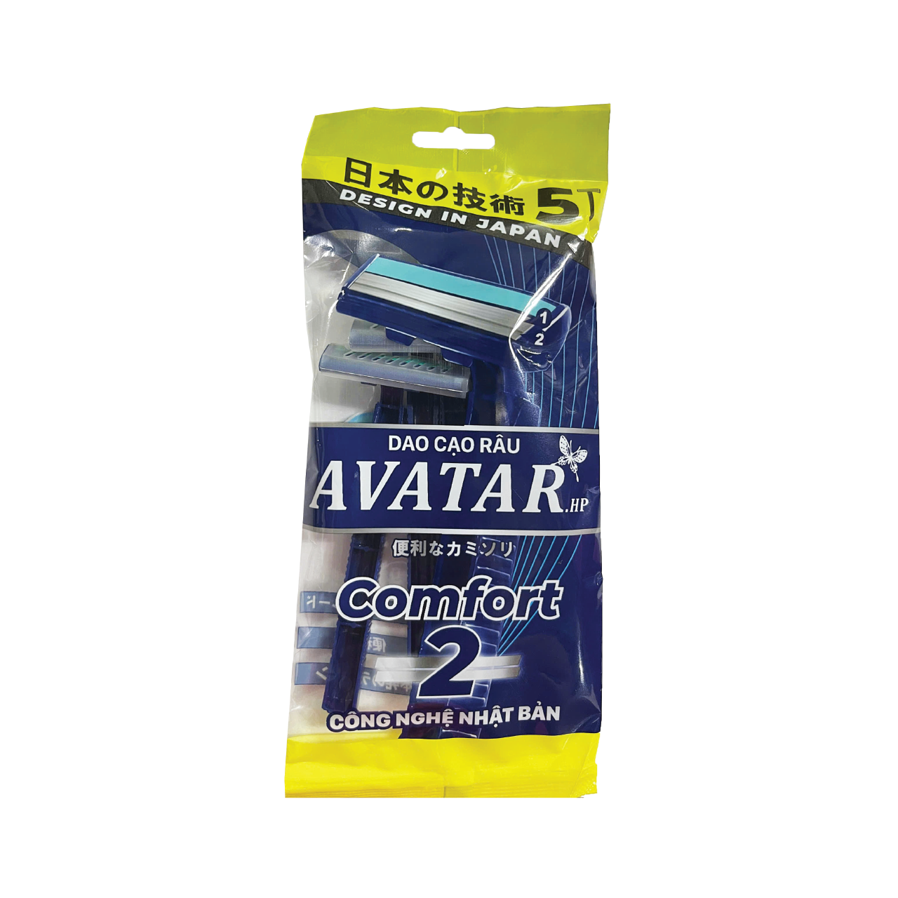 Dao Cạo Râu Avatar 2 Lưỡi Kép Thân Nhựa Dành Cho Nam Giới (Set 5 Cây)