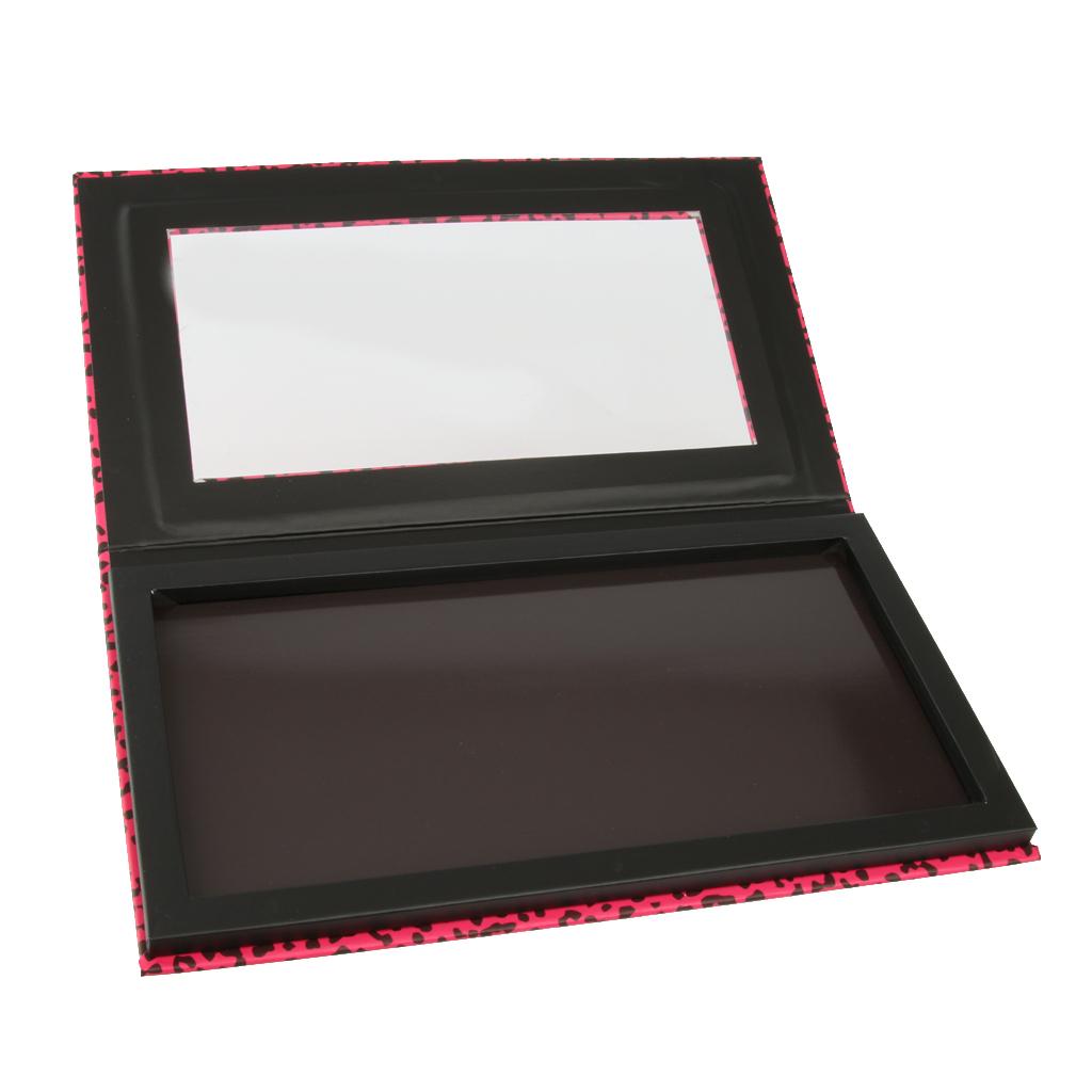 2xEmpty Magnetic Eyeshadow Palette Makeup Cosmetic DIY Palette Pink Leopard