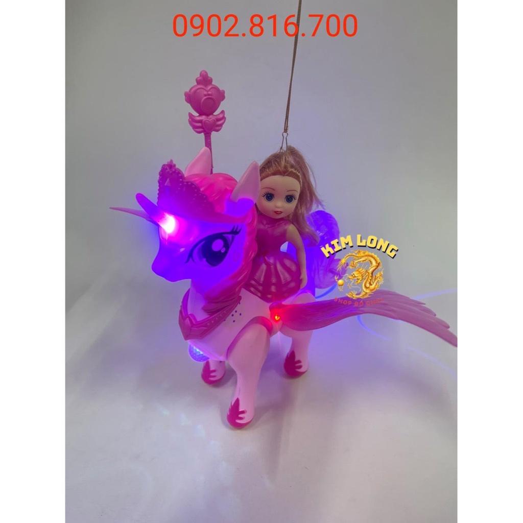 Đồ chơi lồng đèn trung thu cho bé gái hình ELSA NỮ HOÀNG BĂNG GIÁ CƯỠI NGỰA PONY tặng pin nhạc đèn