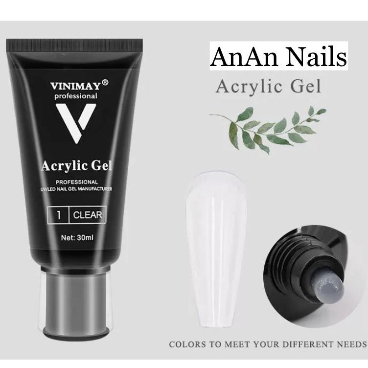 Gel gôm vinimay, huaxi, vicovi, đắp móng đủ màu 30 ml, Móng gel gum làm móng úp