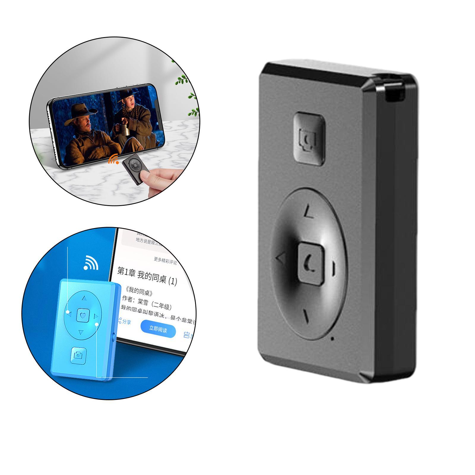 Wireless Bluetooth Camera Shutter Remote Control for Smartphones Black