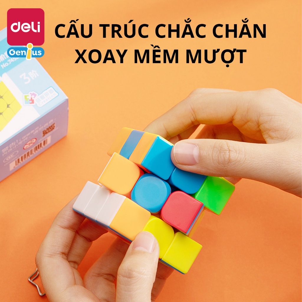 Đồ Chơi Trí Tuệ Rubik Cube 2x2, 3x3, 4x4, Pyraminx Rubik Rắn Biến Thể Nhiều Độ Dài Deli - Đa Dạng Siêu Mượt Và Tốc Độ - 74503 / 74507 / 74508 / 74509 / 74512 / 74521 / 74522