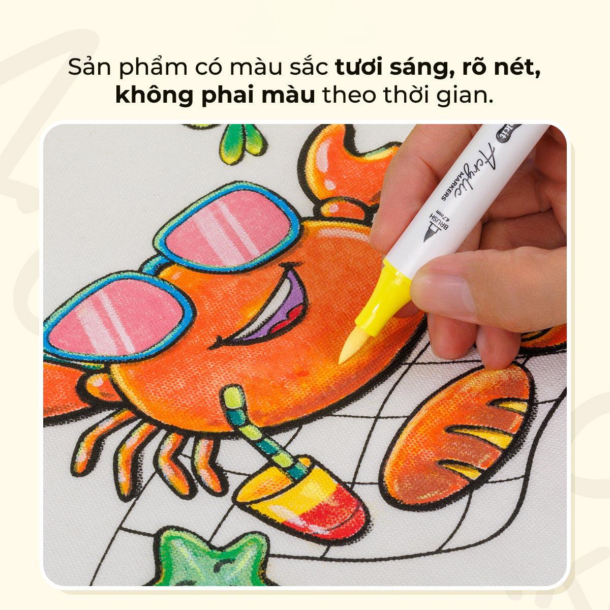 Hộp 12 Bút Lông Màu Acrylic Markers 2 Đầu - Colokit ACM-C001