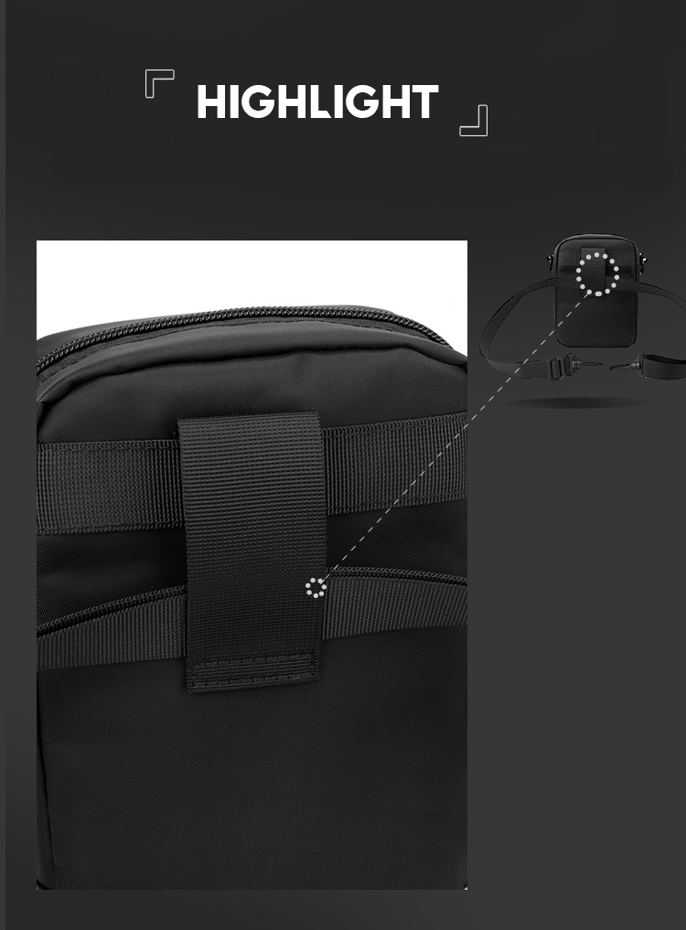 Túi đeo chéo nam hình chữ nhật thời trang unisex phong cách nhật bản vải cao cấp nhiều ngăn chống nước 5834