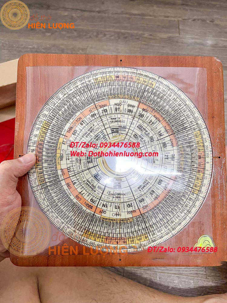La Kinh - La Bàn Tiếng Việt Khung Gỗ, Có Kèm Sách Hướng Dẫn Đường Kính 25cm