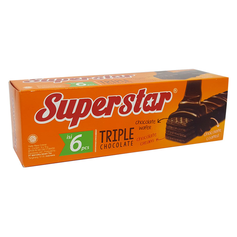 Bánh Xốp Socola Super star 6 x18g