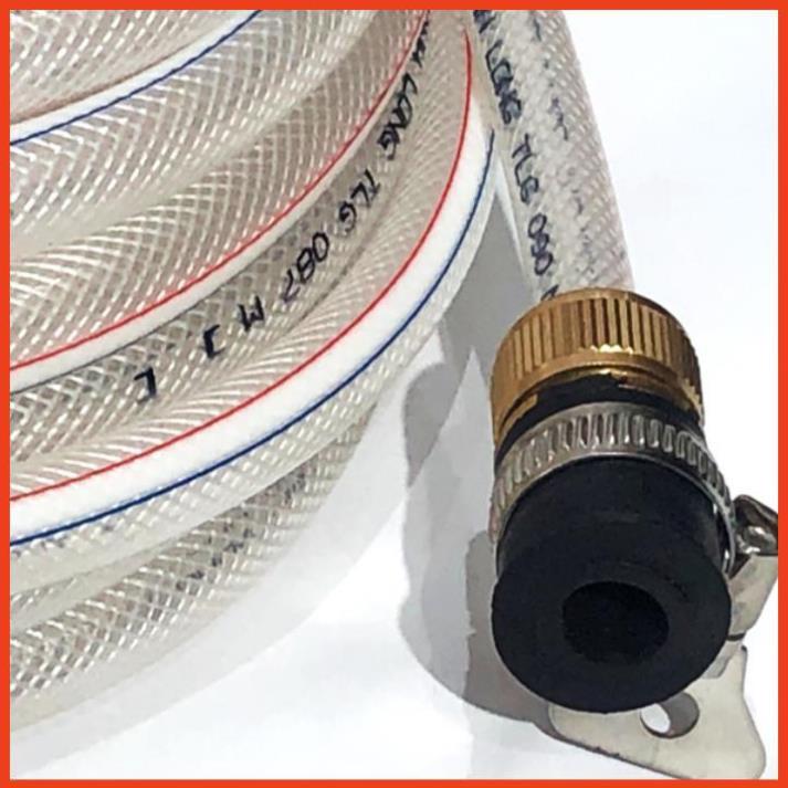 Bộ dây vòi xịt nước rửa xe, tưới cây . tăng áp 3 lần, loại 15m 206701-1 đầu đồng,cút đồng