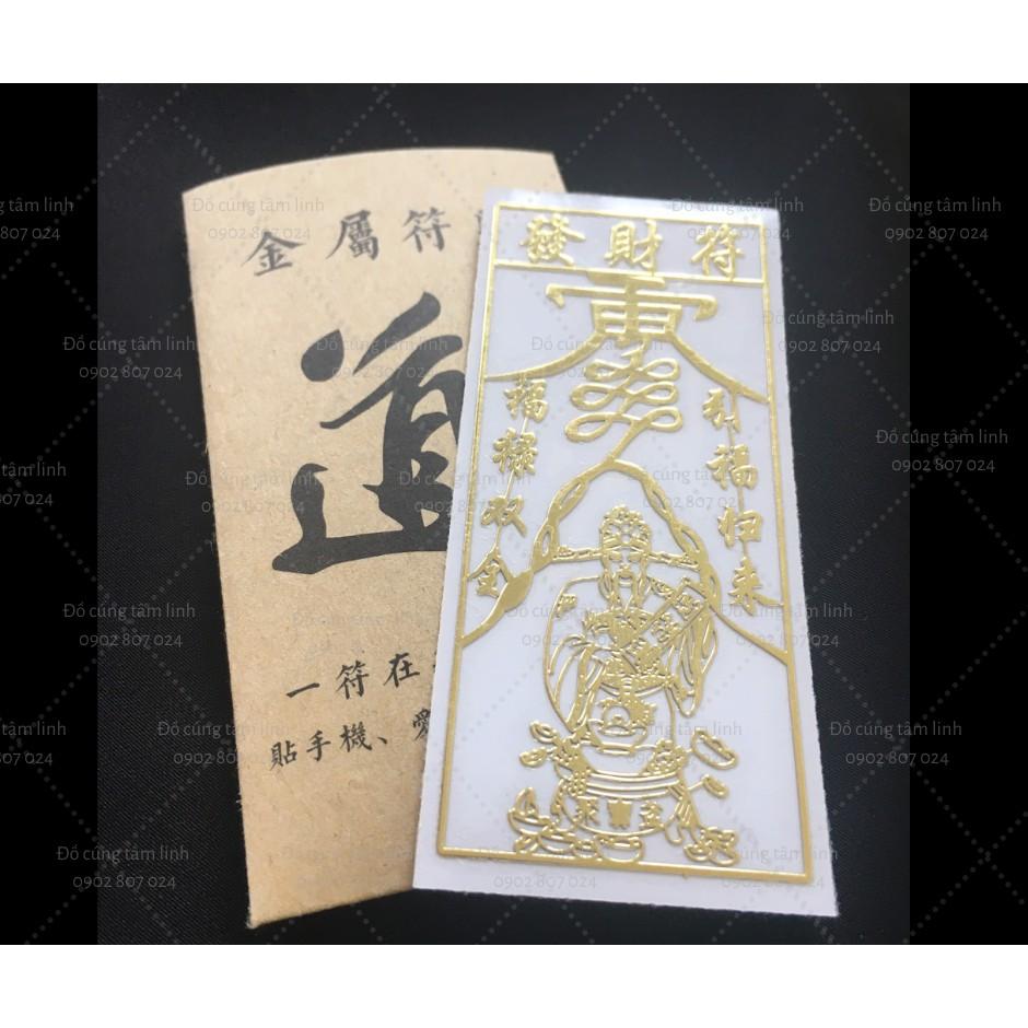LIINH PHÙ HỶ THẦN TÀI cầu lộc lá may mắn dán điện thoại