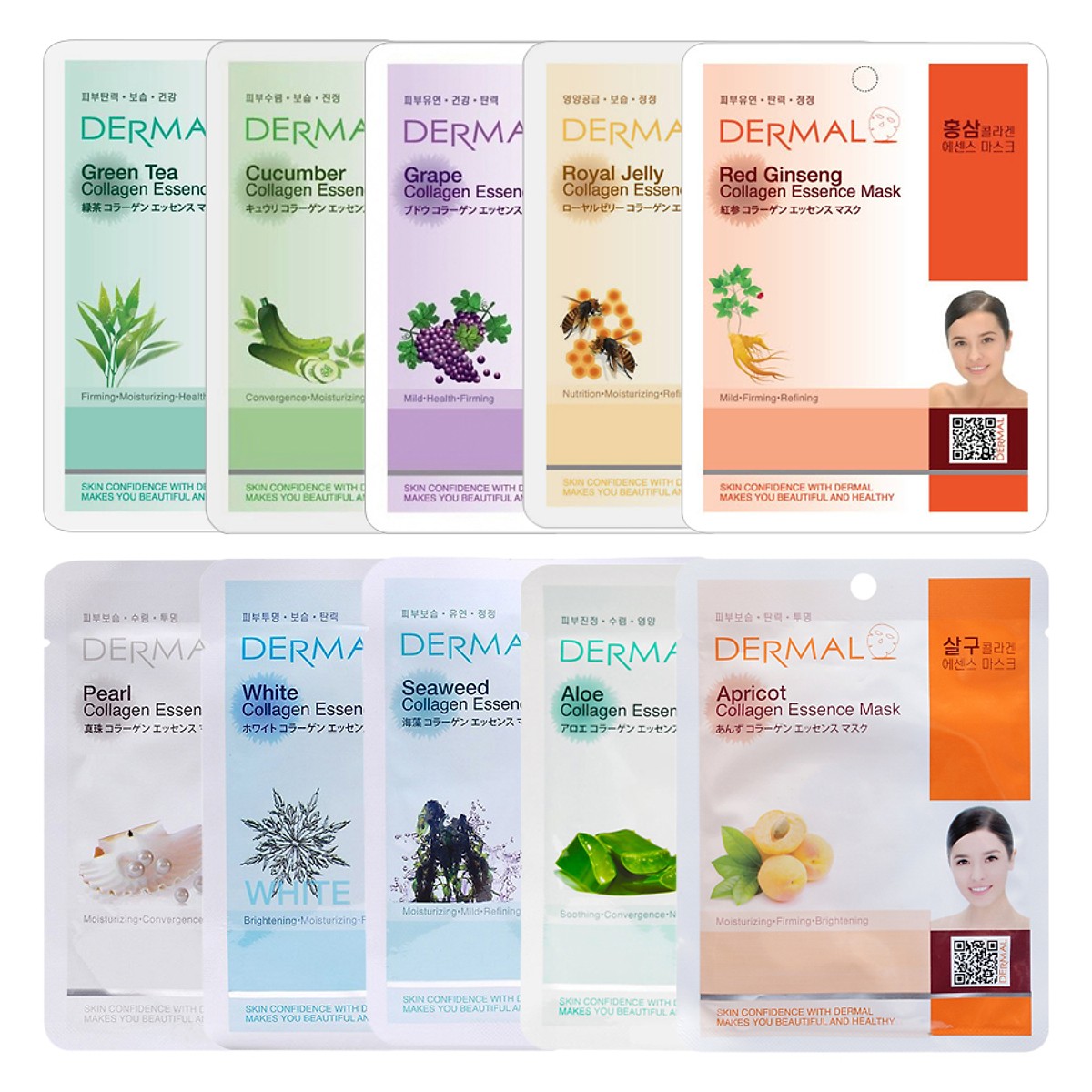 Combo 10 Mặt Nạ Tinh Chất Collagen Dermal Essence Mask