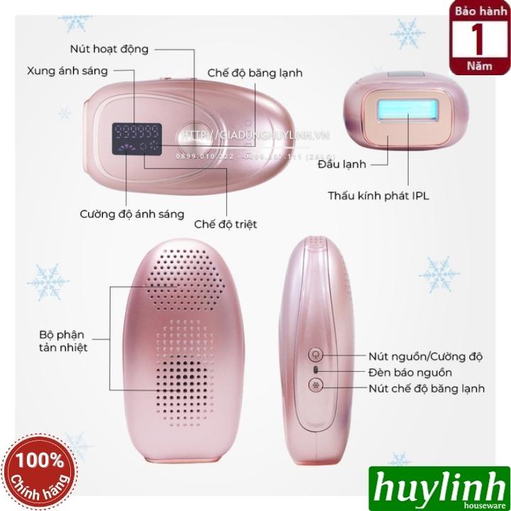 Máy Triệt Lông Băng Lạnh Trẻ Hóa Da Halio IPL Cooling Hair Removal Device 999999 Xung Ánh Sáng