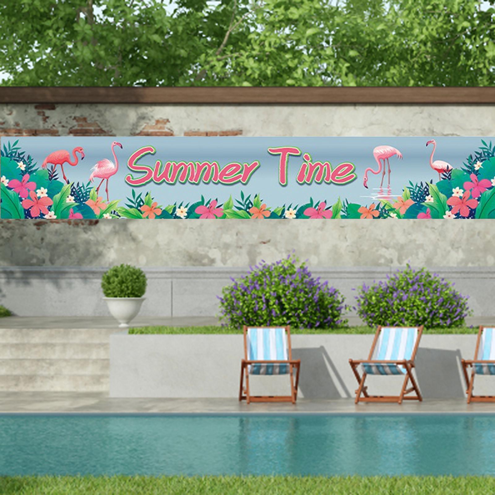 Yard Sign Background Banners Decoration Beach Pool Decoration Door Porch Sign Large Summer Pool Party Background Banners