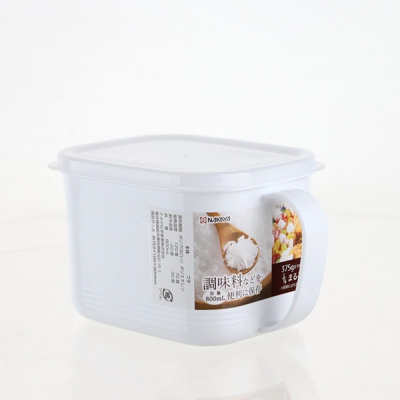 Combo 02 hộp bảo quản thực phẩm trong tủ lạnh, tủ đông nắp mềm, có tay cầm Nakaya Made in Japan