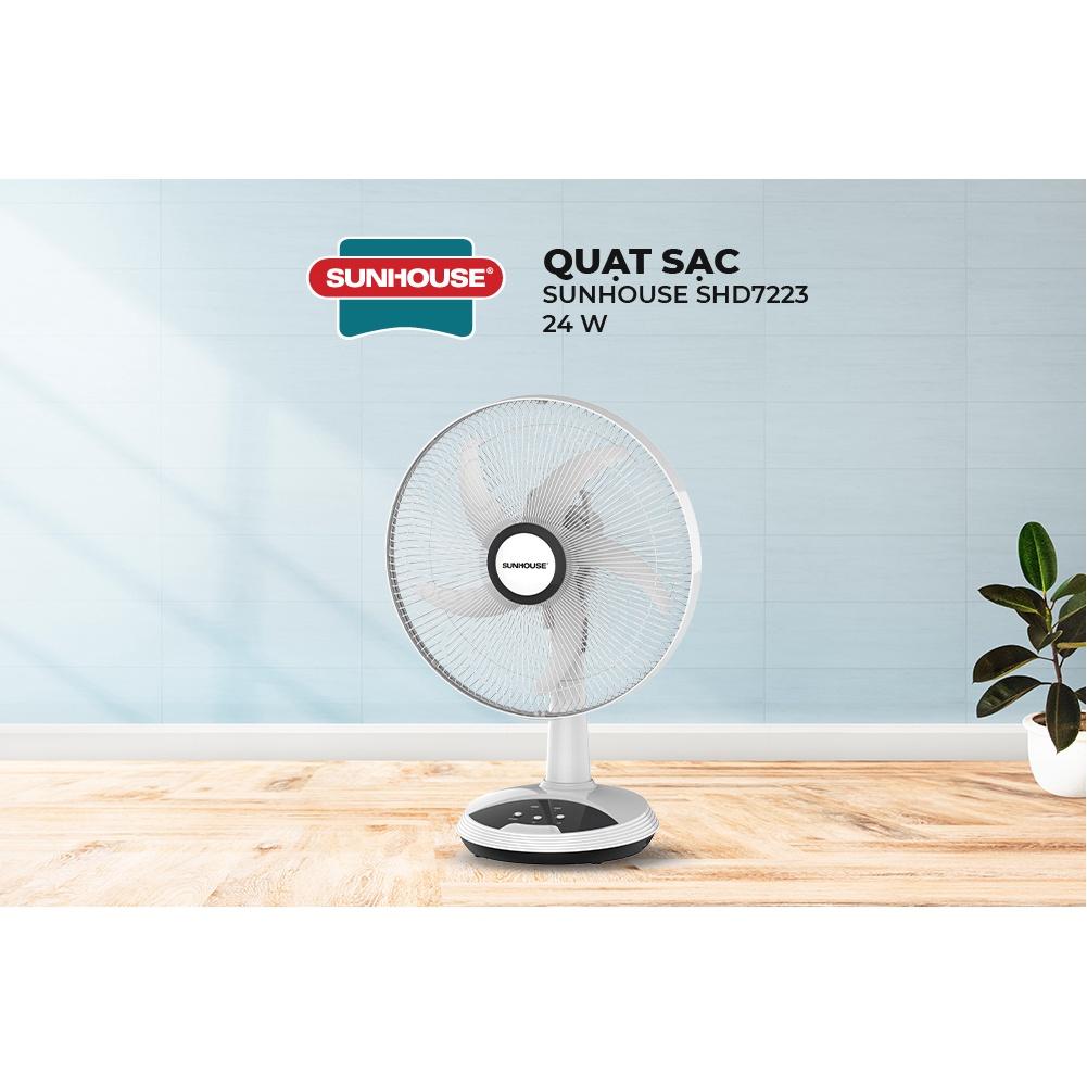 Quạt sạc SUNHOUSE SHD7223 - Hàng chính hãng