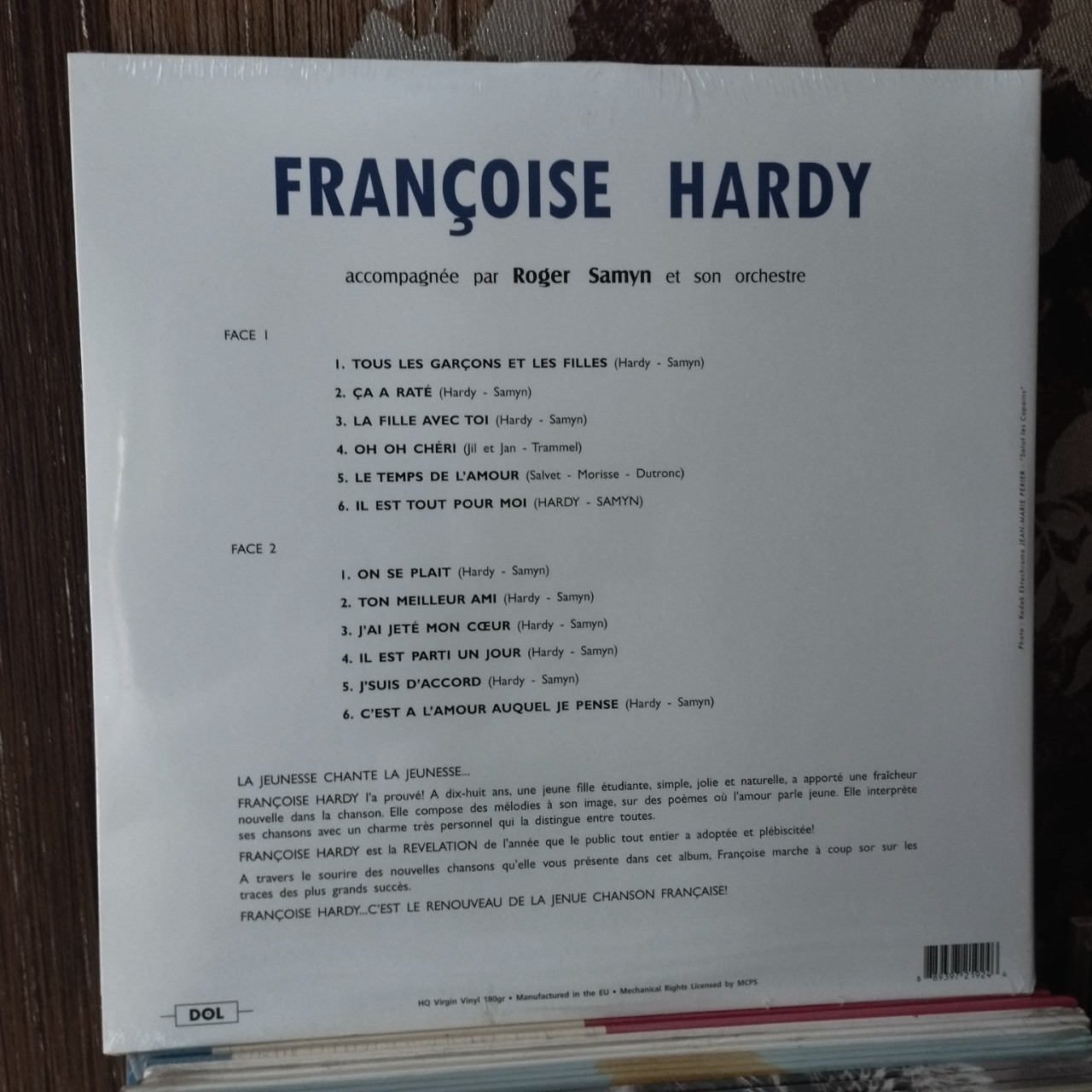 Đĩa than - LP - Francoise Hardy ‎– Tous Les Garcons Et Les Filles - New vinyl record