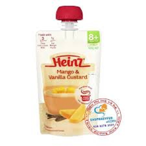 Váng sữa Heinz Mango Vanilla Custard cho bé từ 8 tháng-Túi 120g