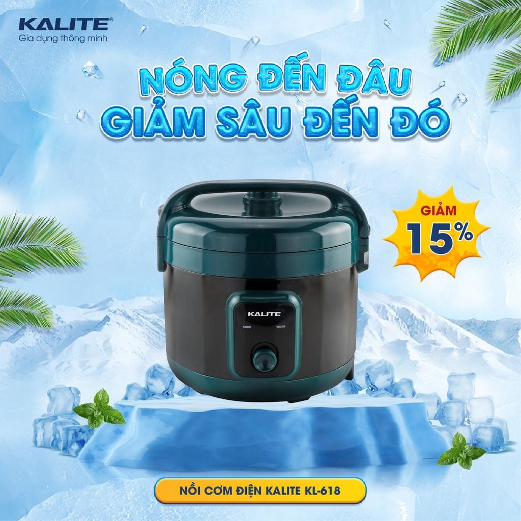 Nồi cơm điện Kalite KL 618 dung tích 1.8L nấu cơm dẻo thơm ngon, Hàng chính hãng