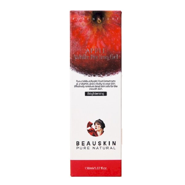Tẩy tế bào chết da mặt sạch nhờn mụn ngăn lão hóa tránh bắt nắng dạng Gel Beauskin Apple White Peeling Gel, Hàn Quốc 150 ml
