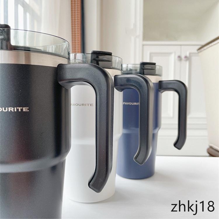 Cốc giữ nhiệt chân không đựng thức uống nóng lạnh có ống hút và tay cầm 600ml / 890ml