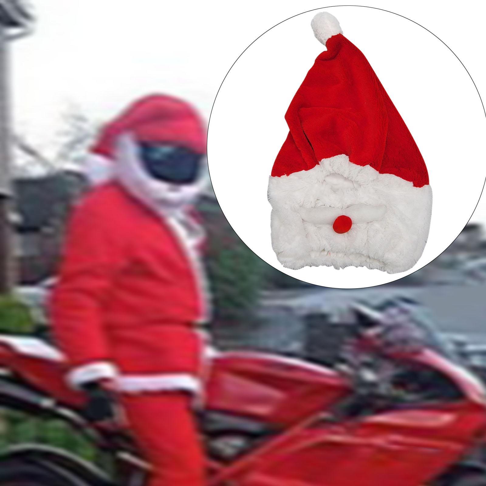 Santa Motorcycle  Cover, Funny  Cover, Motorcycle Full Face Christmas Hat, Santa Claus Xmas Hat Motorcycle  Covers Decoration Accs