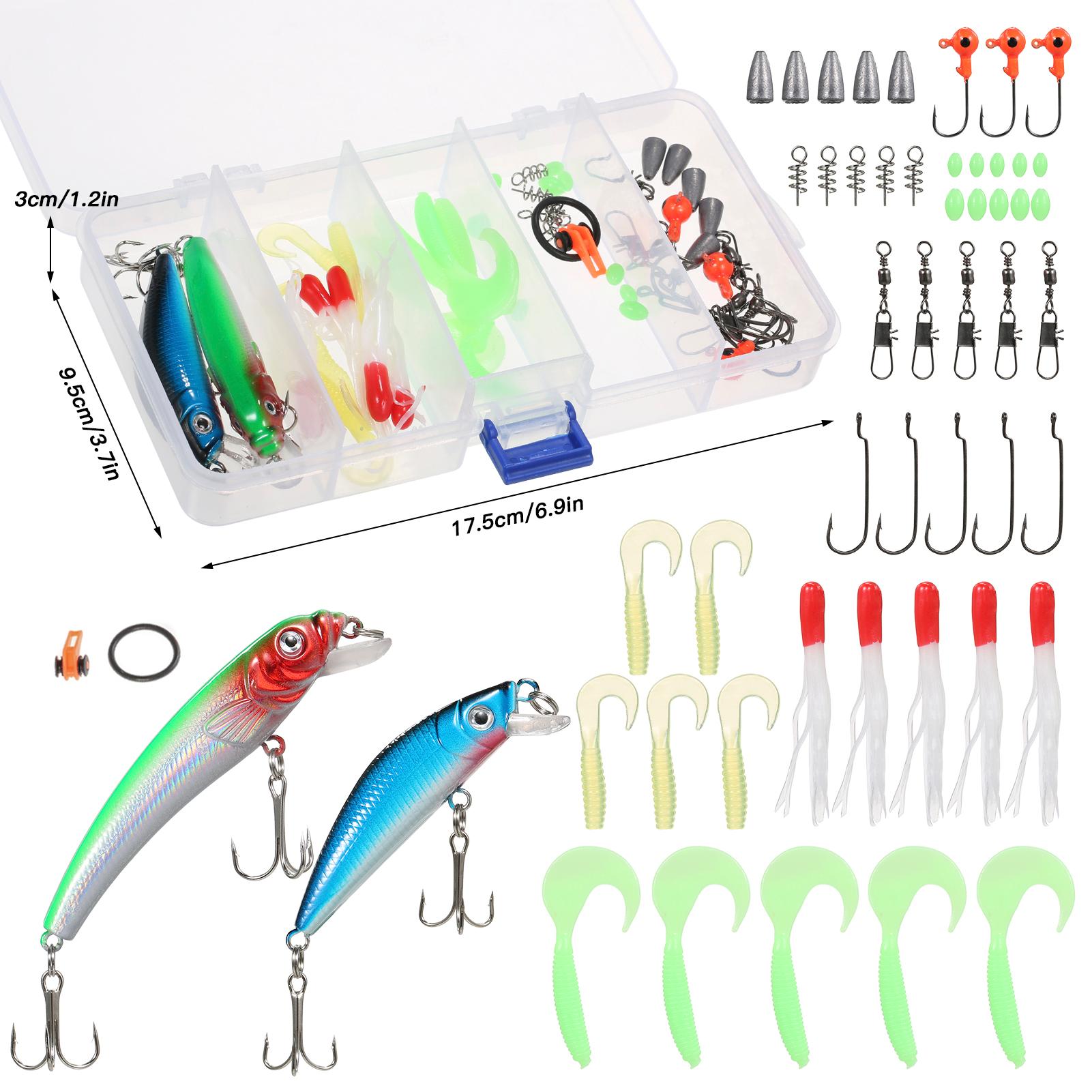 Gofishup Fishing Rod and Reel Combos Telescopic Fishing Pole with Spinning Reel Combo Kit Fishing Line Lures Hooks Swivels Set Fishing Accessories with Tackle Box
