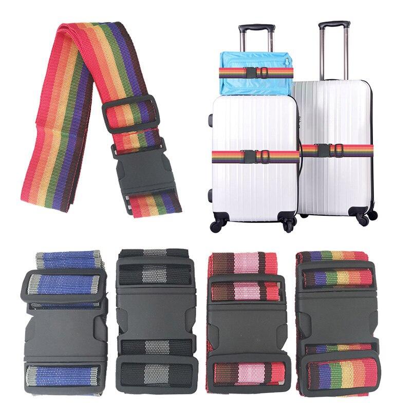 Adjustable Luggage Strap Cross Belt Rope Packing Travel Suitcase Nylon Lock Buckle Strap Baggage Belts Camping Bag Accessories