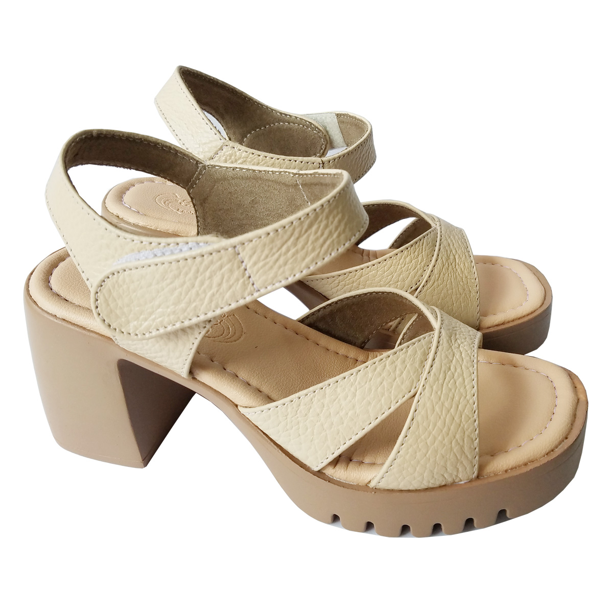 Giày Sandal Cao Gót BIGGBEN Da Bò Thật Cao 7 Phân SDCG96