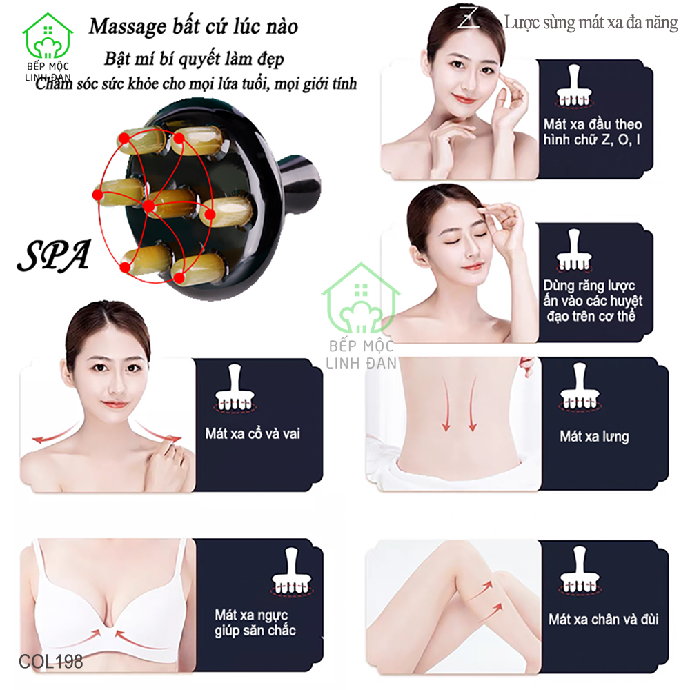 Dung Cụ Sừng Massage Toàn Thân Đa Năng Làm Đẹp Thư Giãn - Giúp Lưu Thông Khí Huyết [COL198]